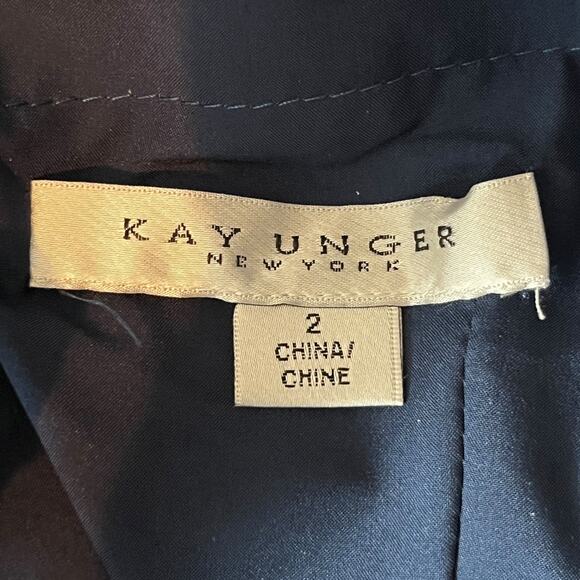 Kay Unger Dress  Zelda Lace mini blue size 2 - Picture 7 of 9